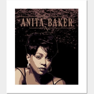 Anita baker // Brown Vintage Posters and Art